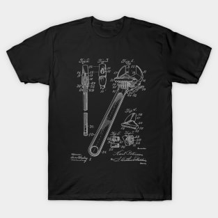 Wrench Vintage Patent Drawing Funny Novelty T-Shirt